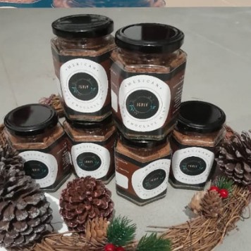 Festive spice jars prepared for Christmas gifting